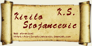 Kirilo Stojančević vizit kartica
